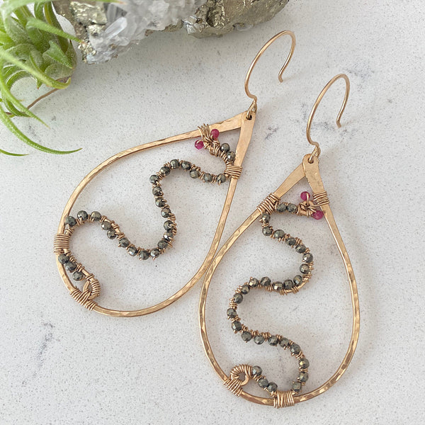 Custom healing Medusa Goddess earrings from Justicia Jewelry