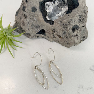 Justicia Artisan Jewelry Sterling Silver Little Marquee everyday earrings