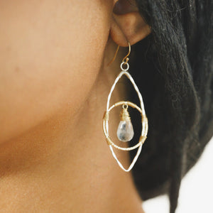 Custom healing Quantum Leap Earrings from Justicia Jewelry